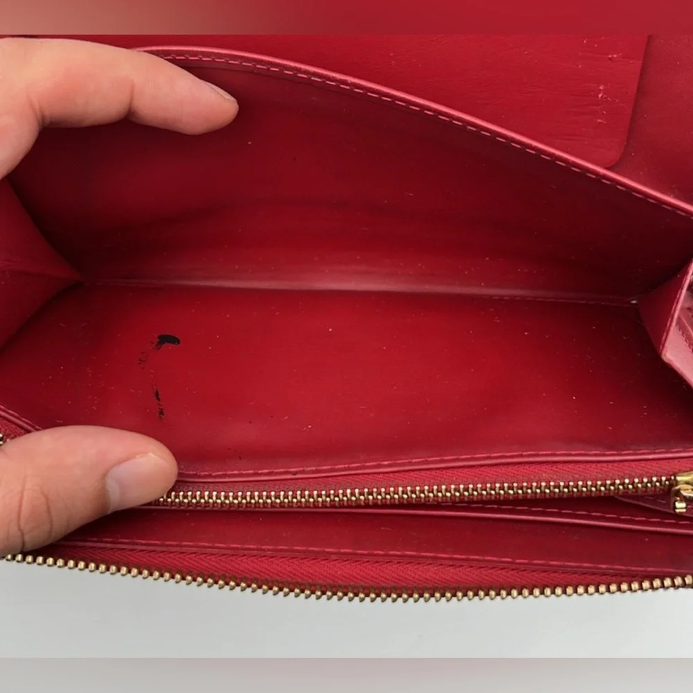 Louis Vuitton Monogram Big red vernis zipper wallet - Picture 6 of 9